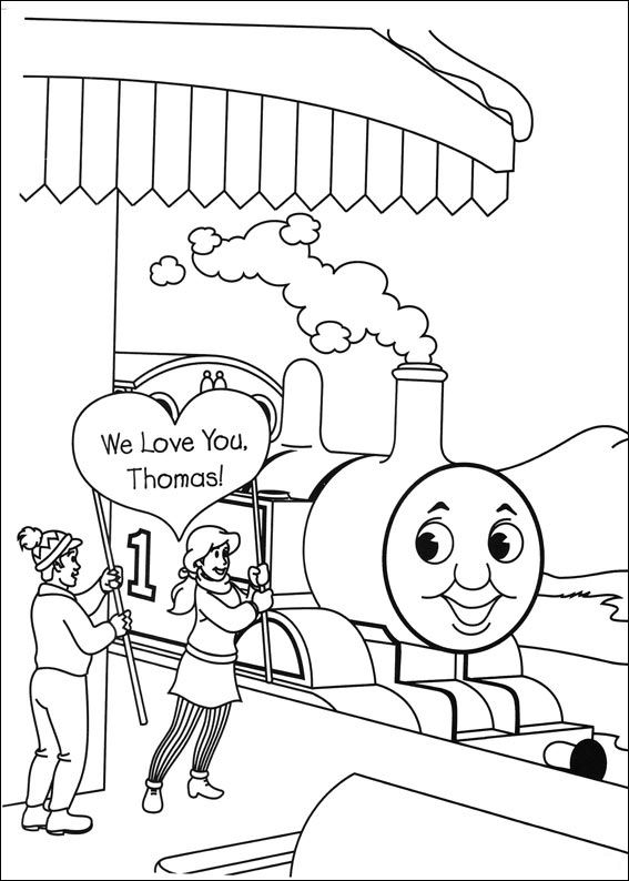 Plansa de colorat cu Trenuletul Thomas 44 39